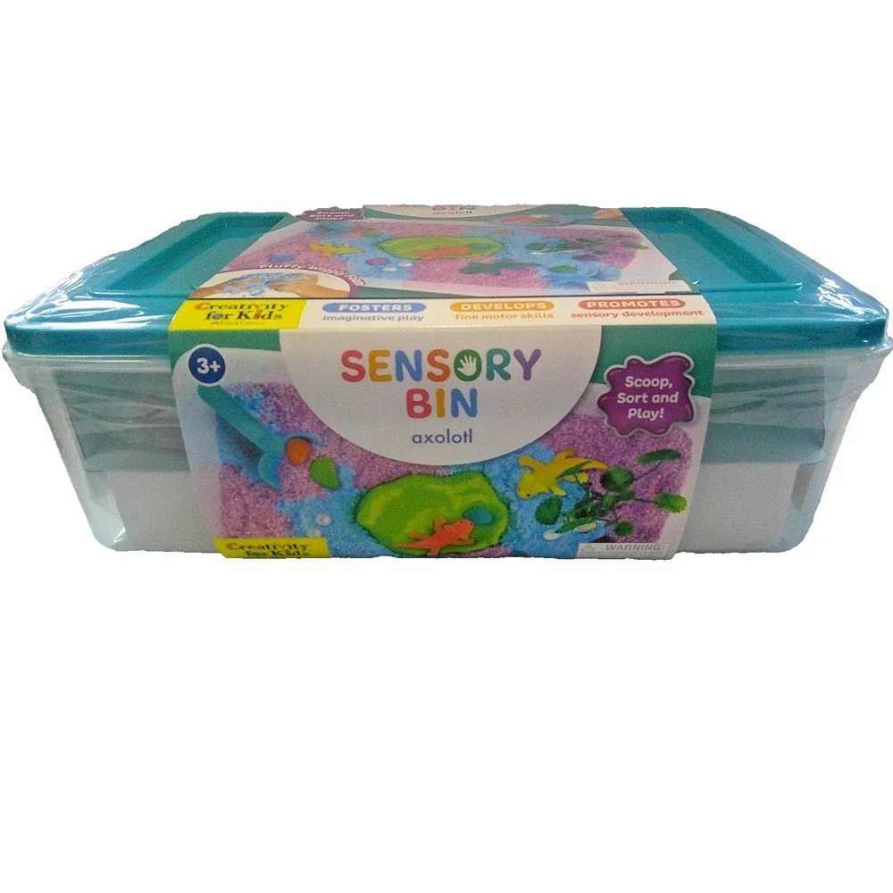 Axolotl Sensory Bin for - Axolotl Toys Sand Sensory Toy with Lid, Art and Cra...